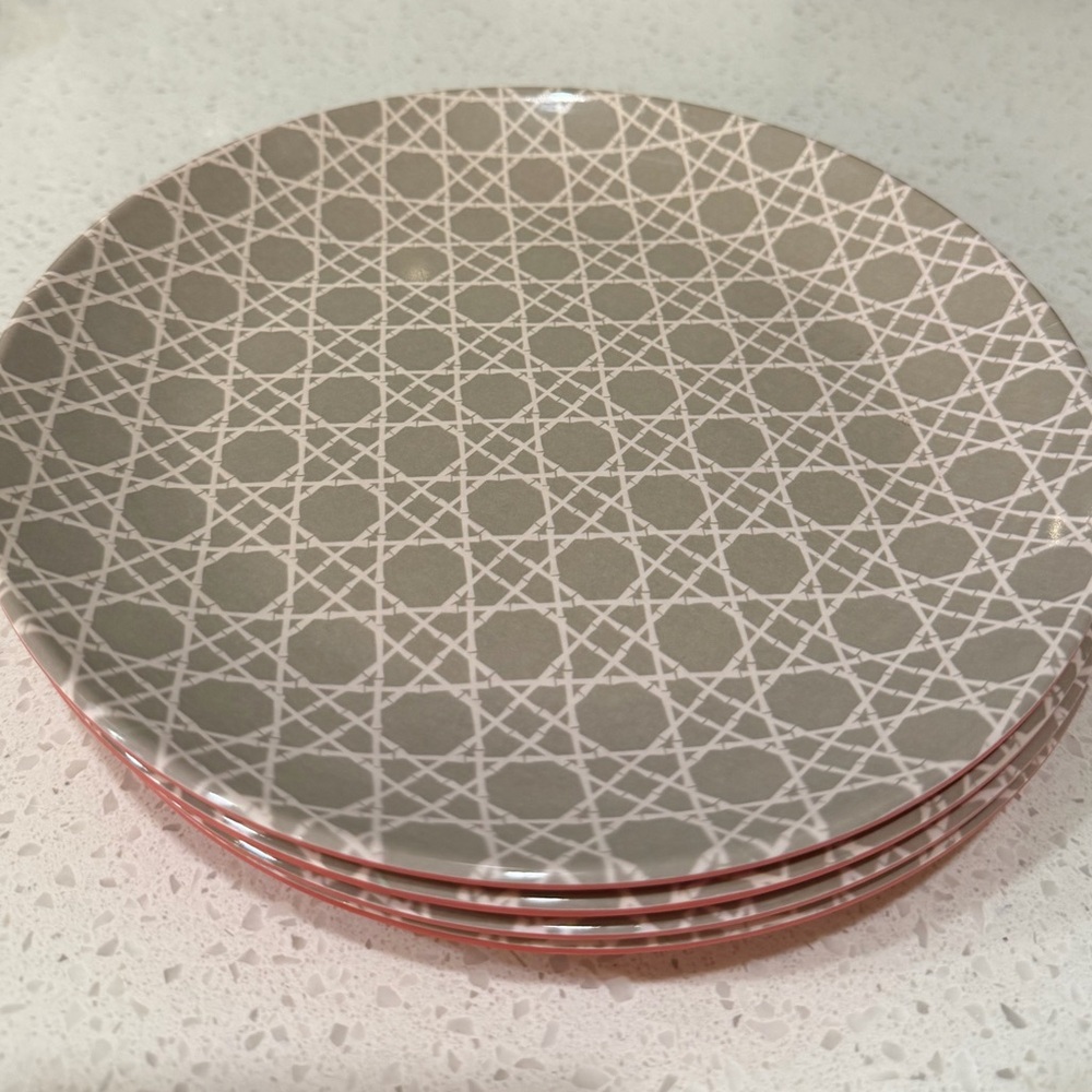 Privet House Bamboo Print Set of Plates